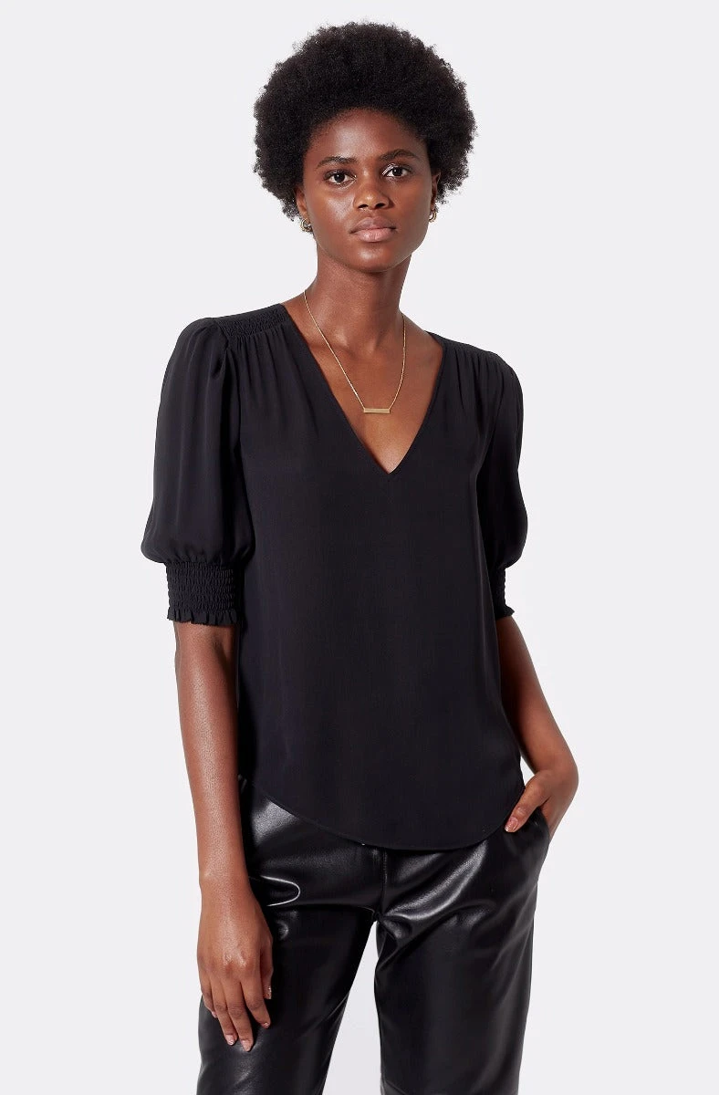 Joie Karemele Short Sleeve Silk Top - Image 5