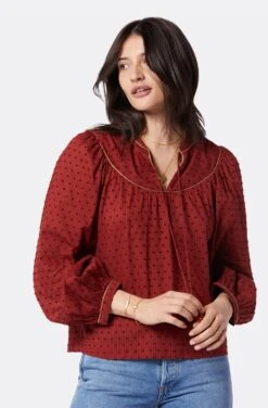 Joie Keena Long Sleeve Cotton Top