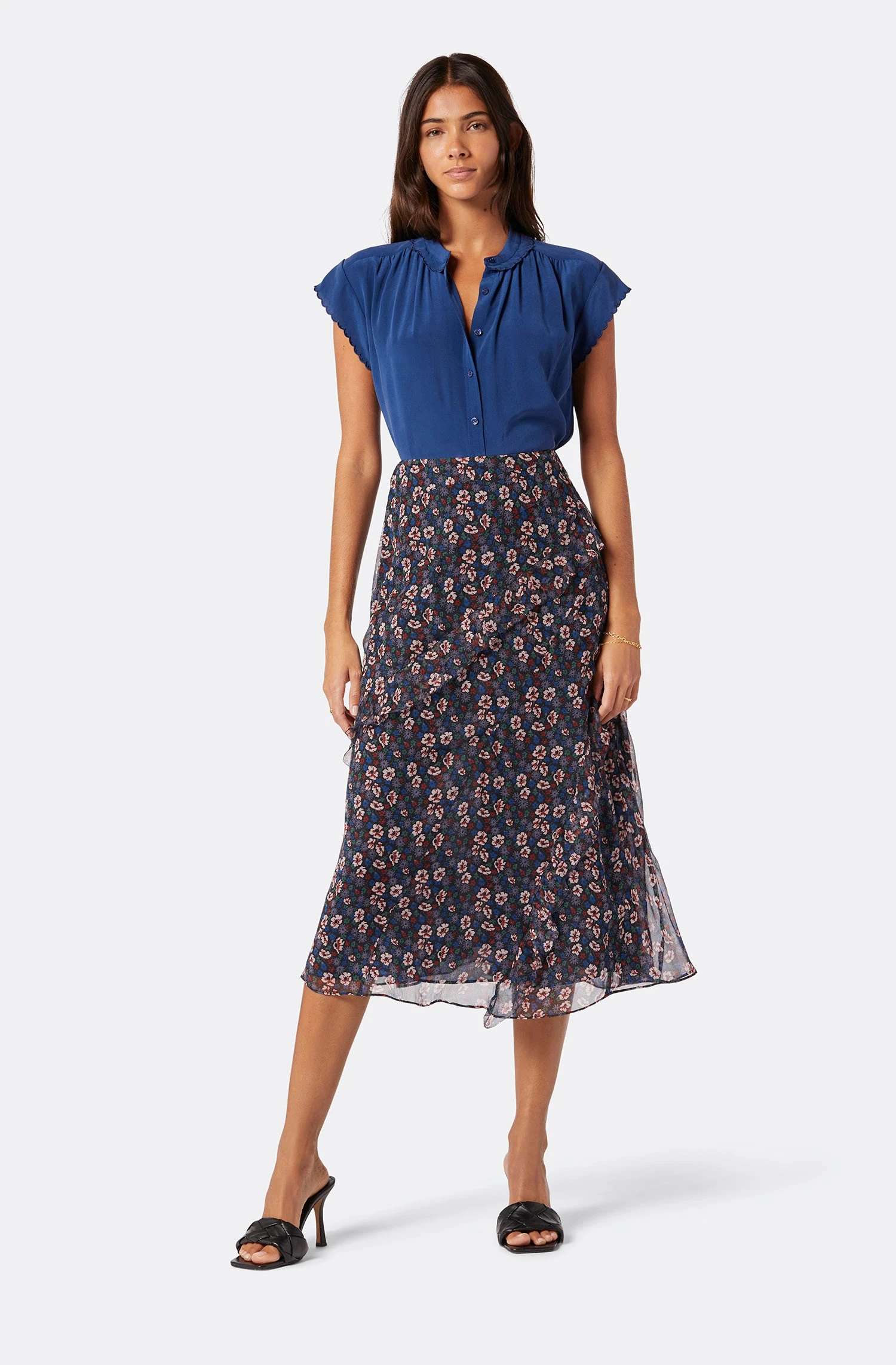 Joie Caillie Midi Silk Skirt - Image 2