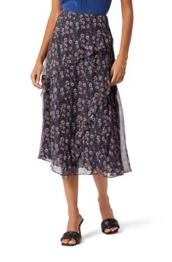 Joie Caillie Midi Silk Skirt