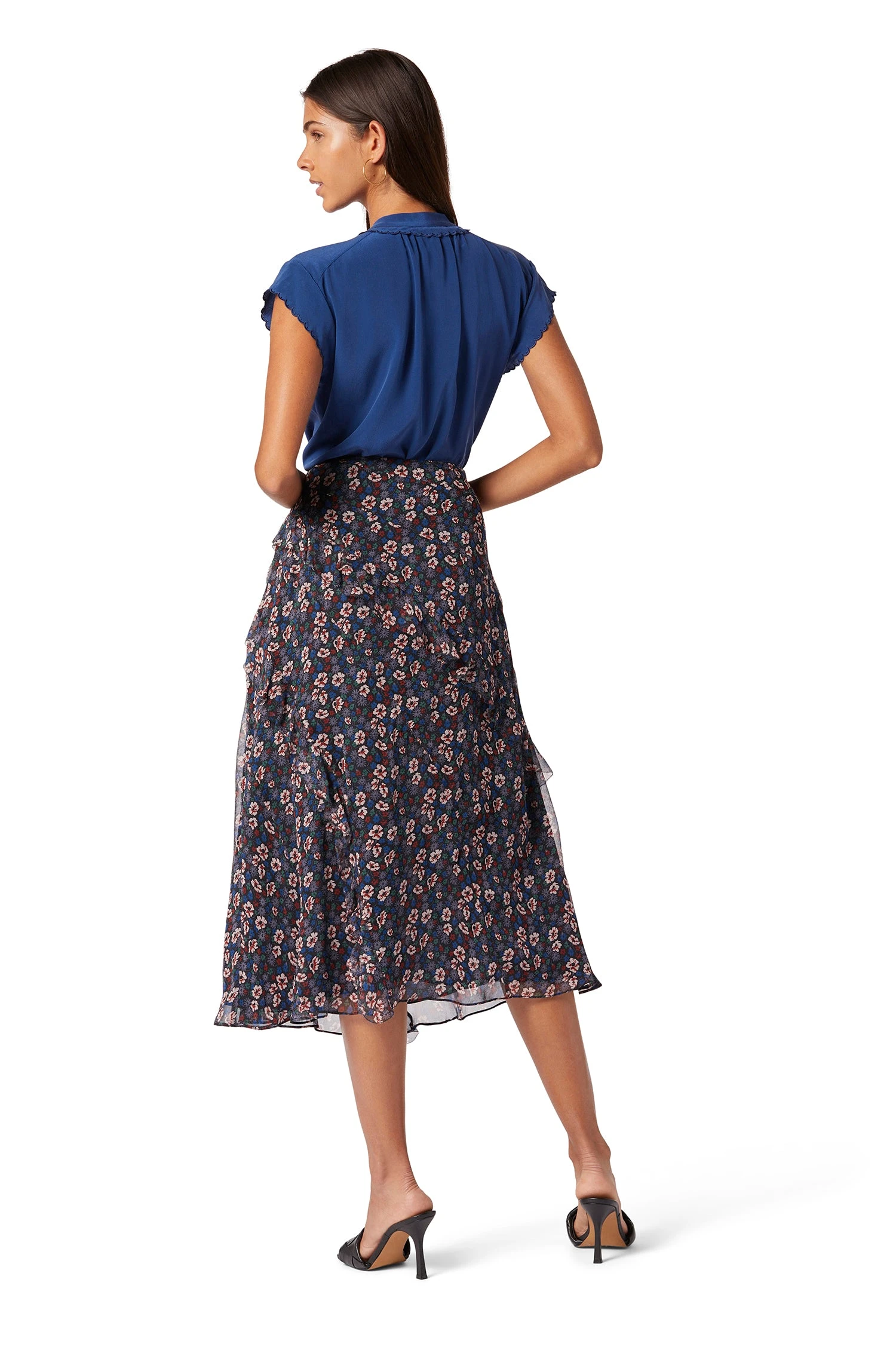 Joie Caillie Midi Silk Skirt - Image 6