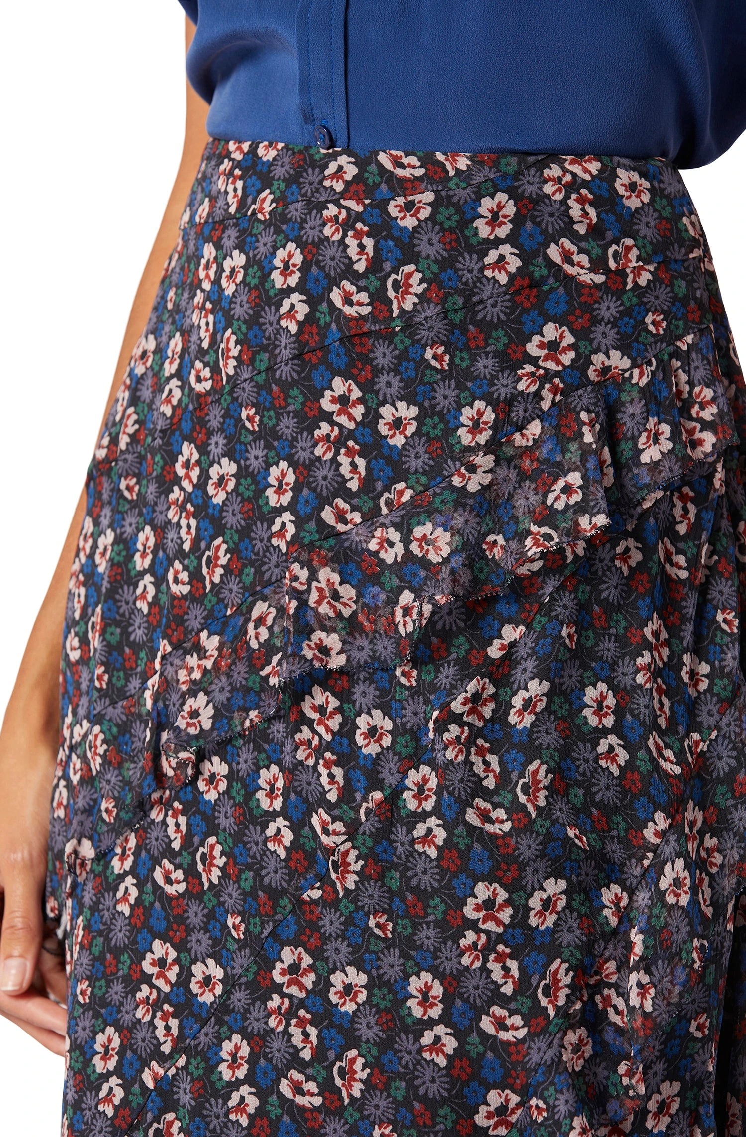 Joie Caillie Midi Silk Skirt - Image 3