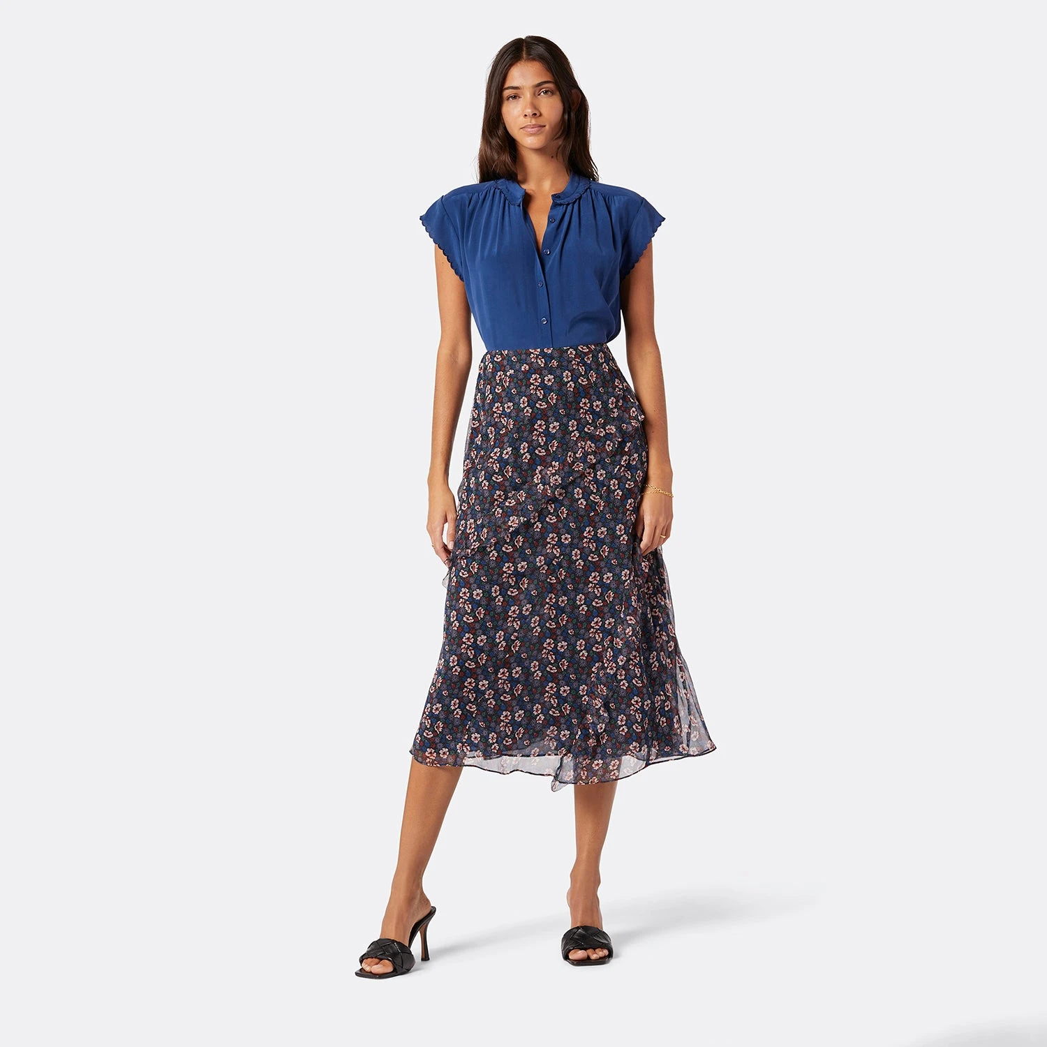 Joie Caillie Midi Silk Skirt - Image 7