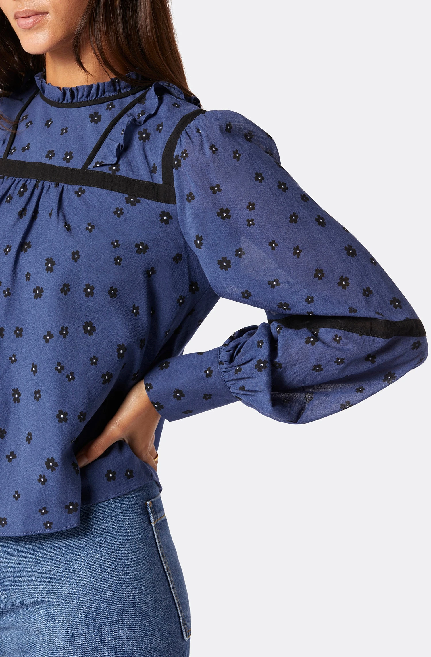 Joie Duras Long Sleeve Cotton Top - Image 3