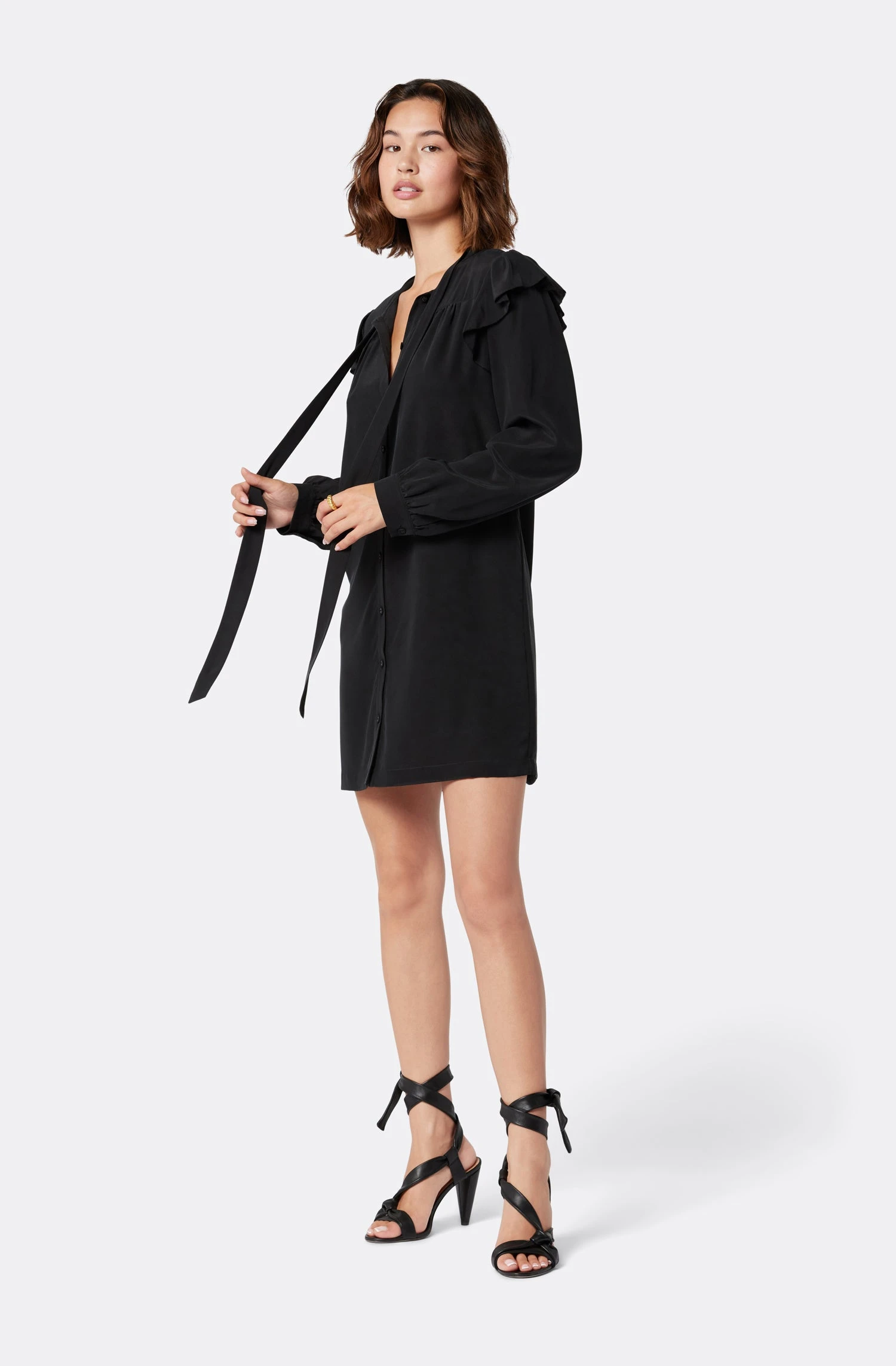 Joie Eloise Mini Silk Dress - Image 4