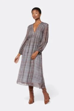 Joie Alquina Midi Silk Dress
