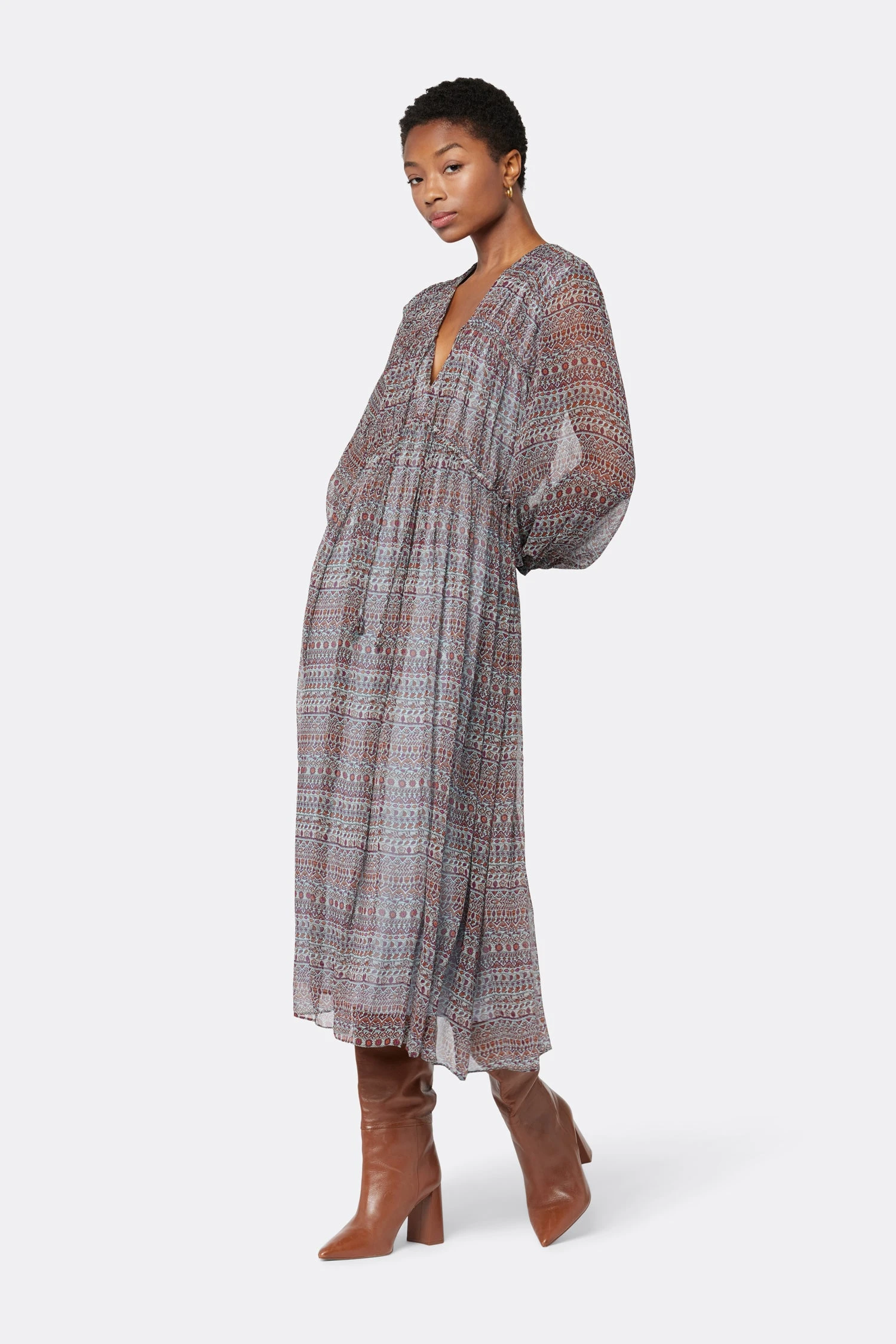 Joie Alquina Midi Silk Dress - Image 5