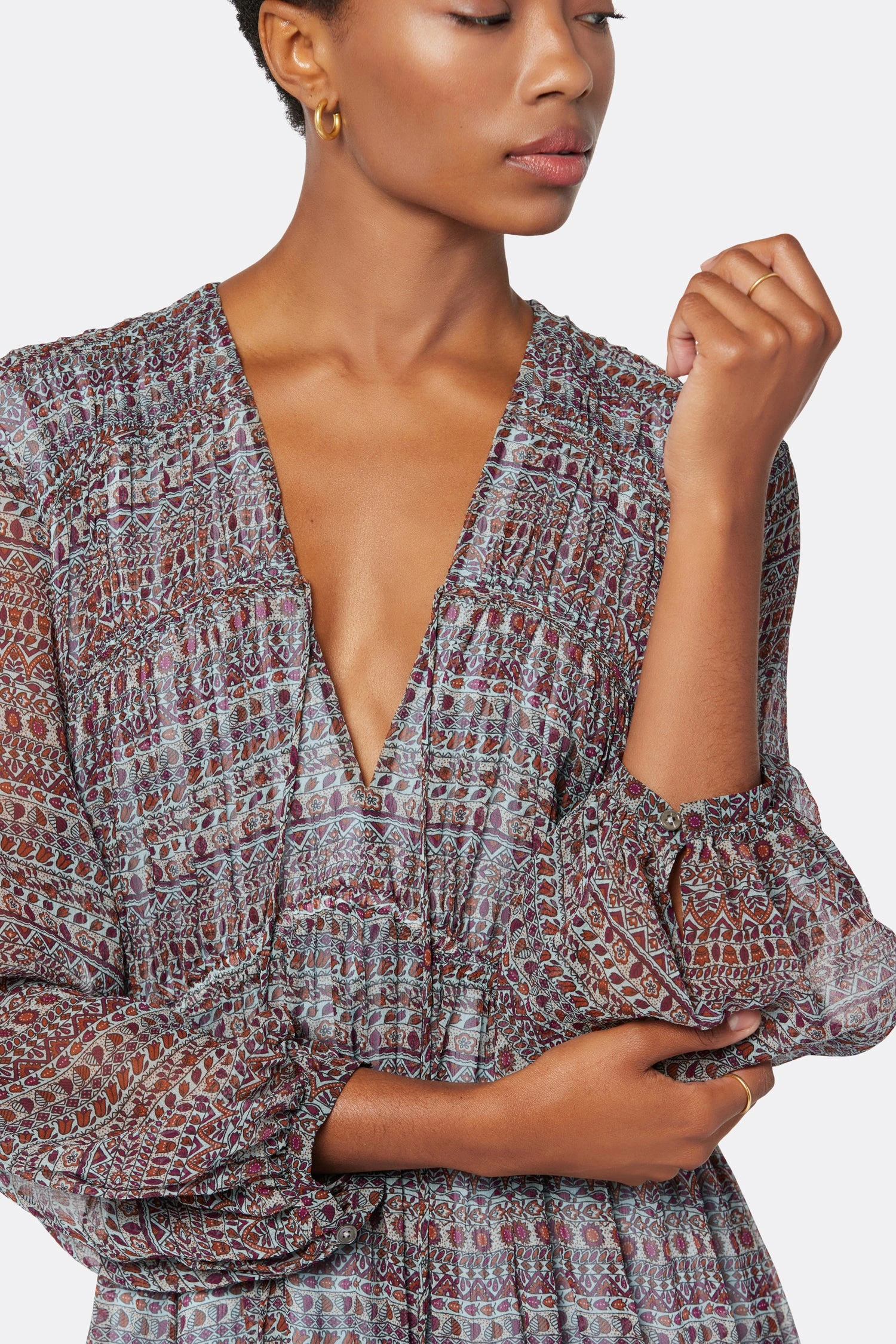 Joie Alquina Midi Silk Dress - Image 2