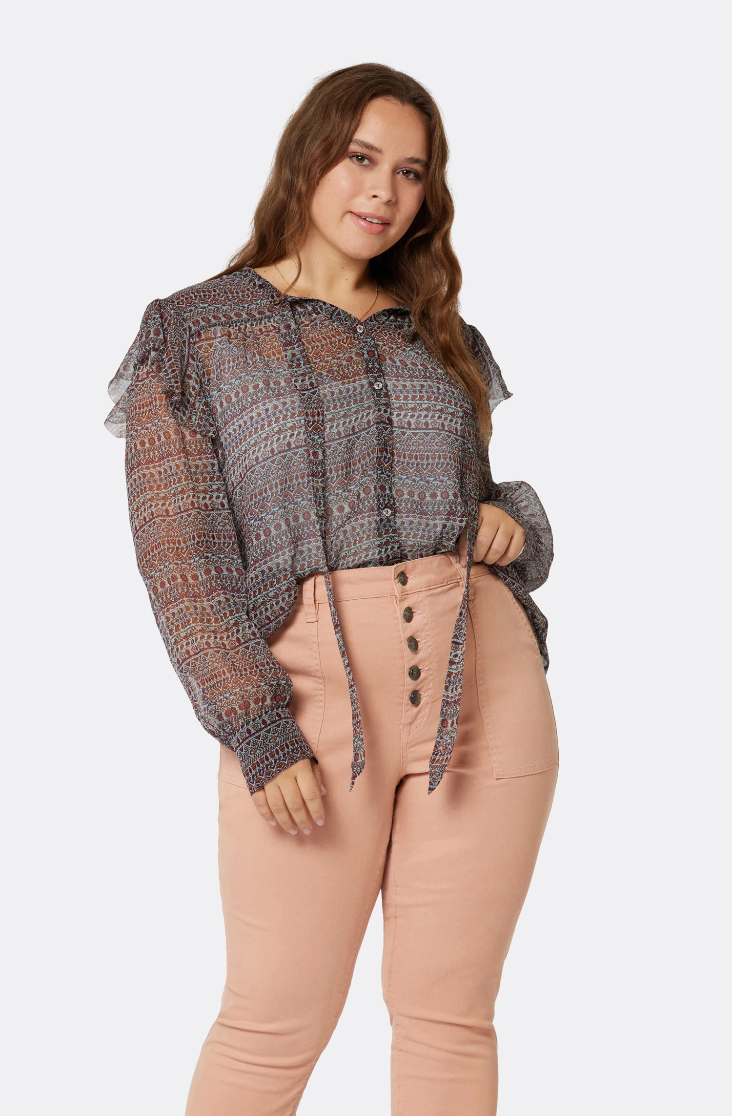 Joie Eloise Long Sleeve Silk Top - Image 9