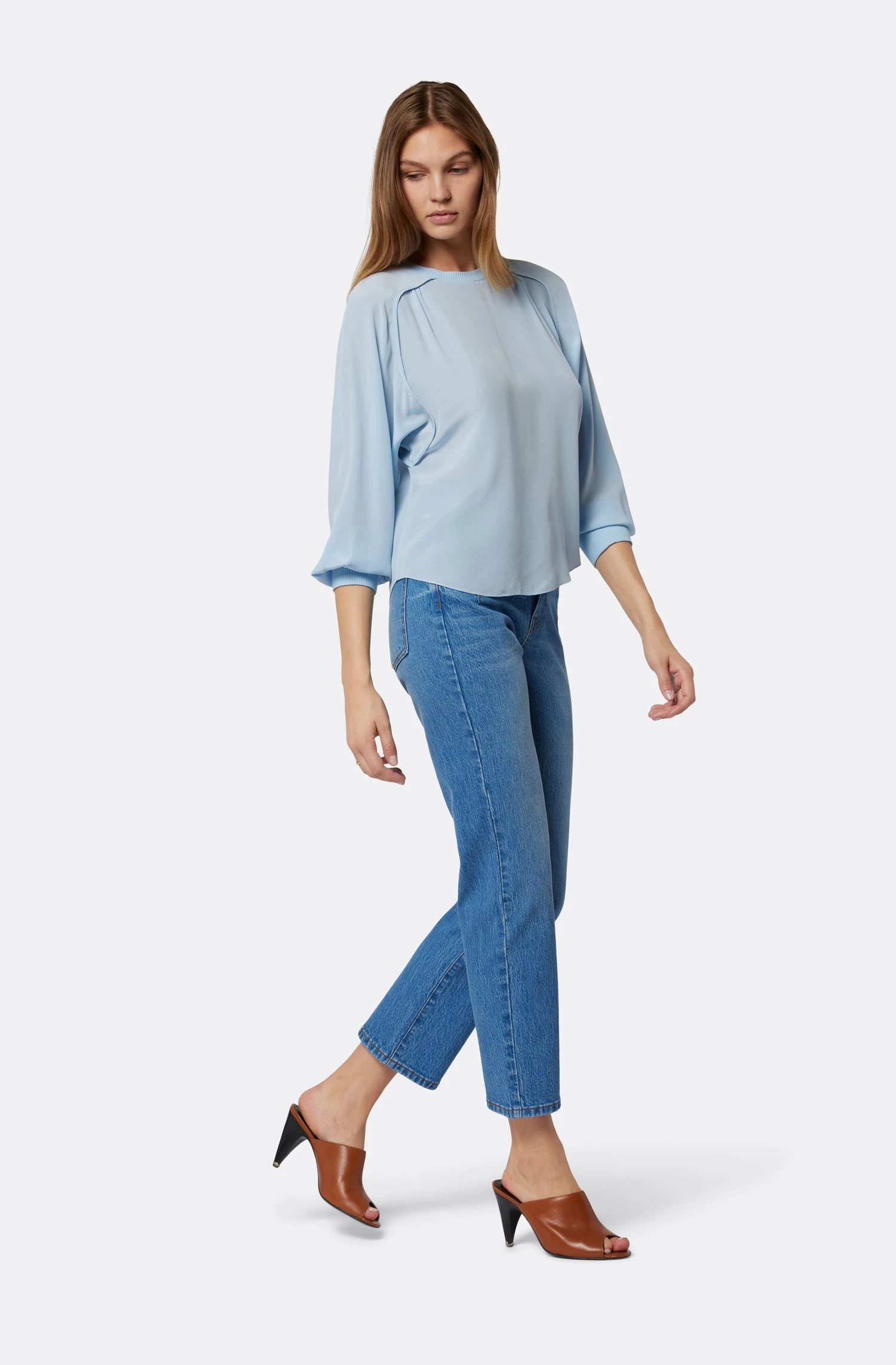 Joie Blake Long Sleeve Silk Top - Image 4