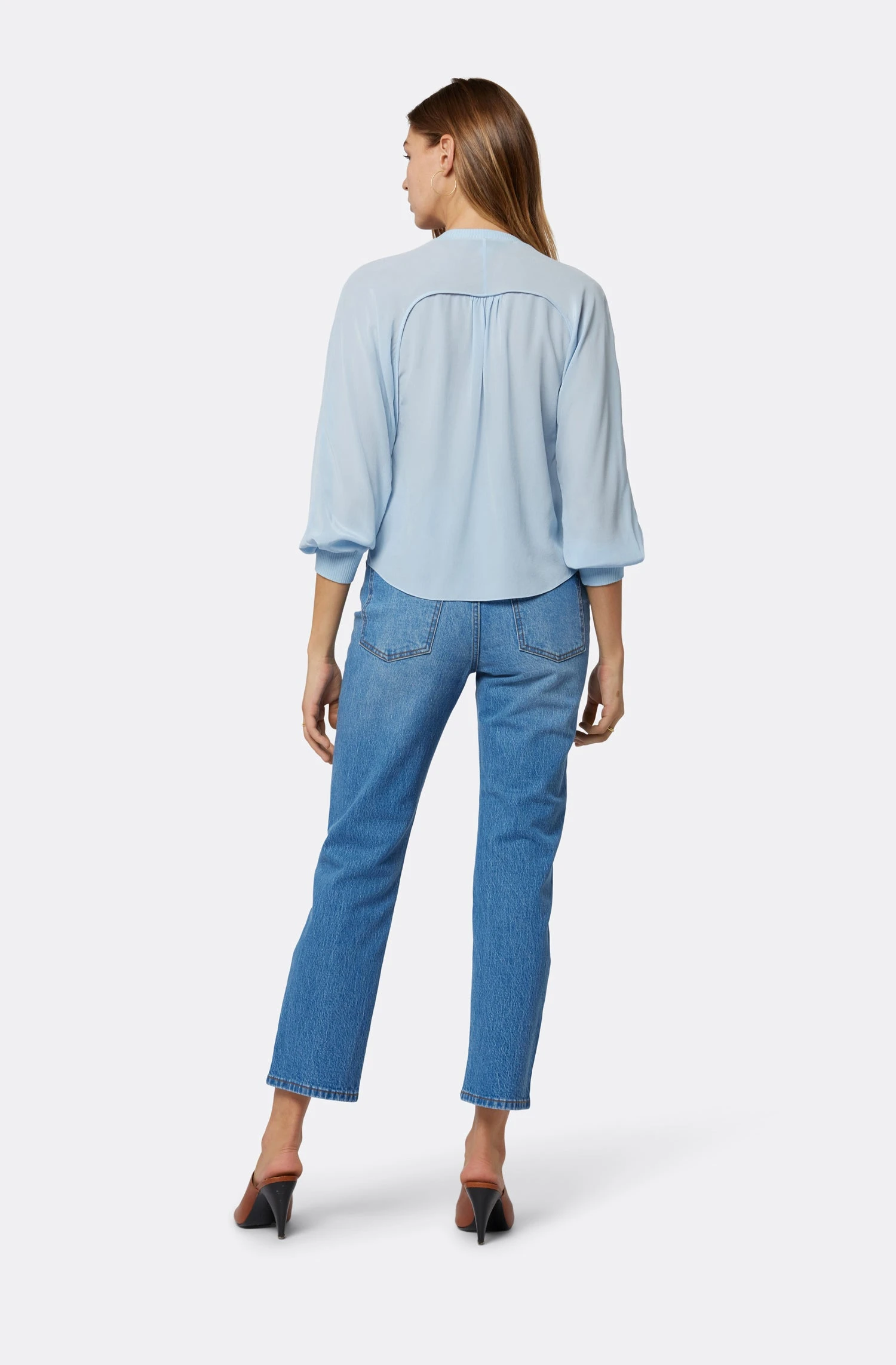Joie Blake Long Sleeve Silk Top - Image 5