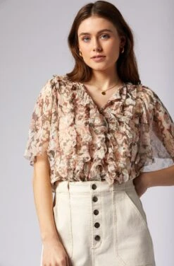 Joie Mikayla Short Sleeve Silk Top