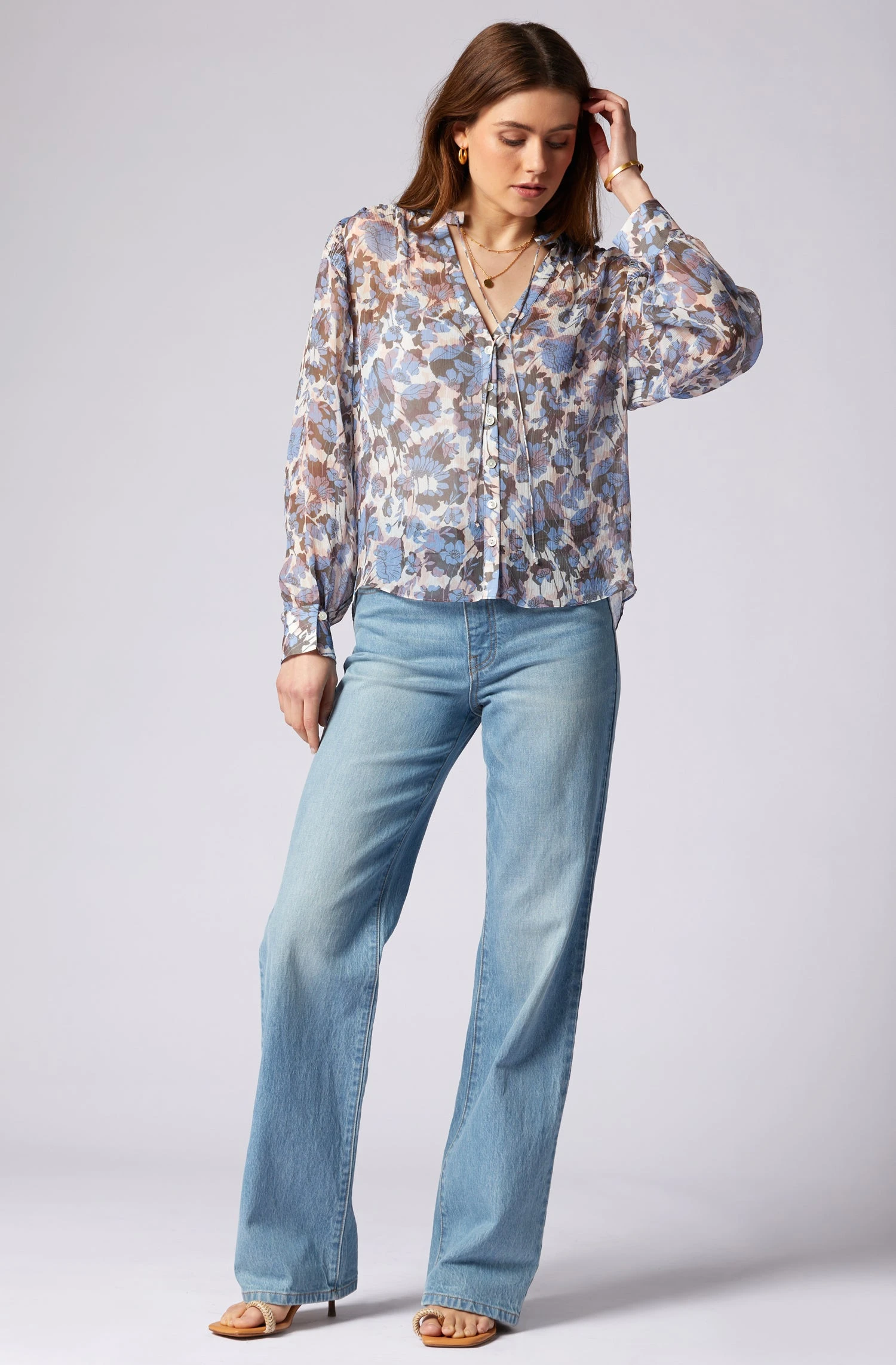 Joie Naomi Long Sleeve Silk Top - Image 2