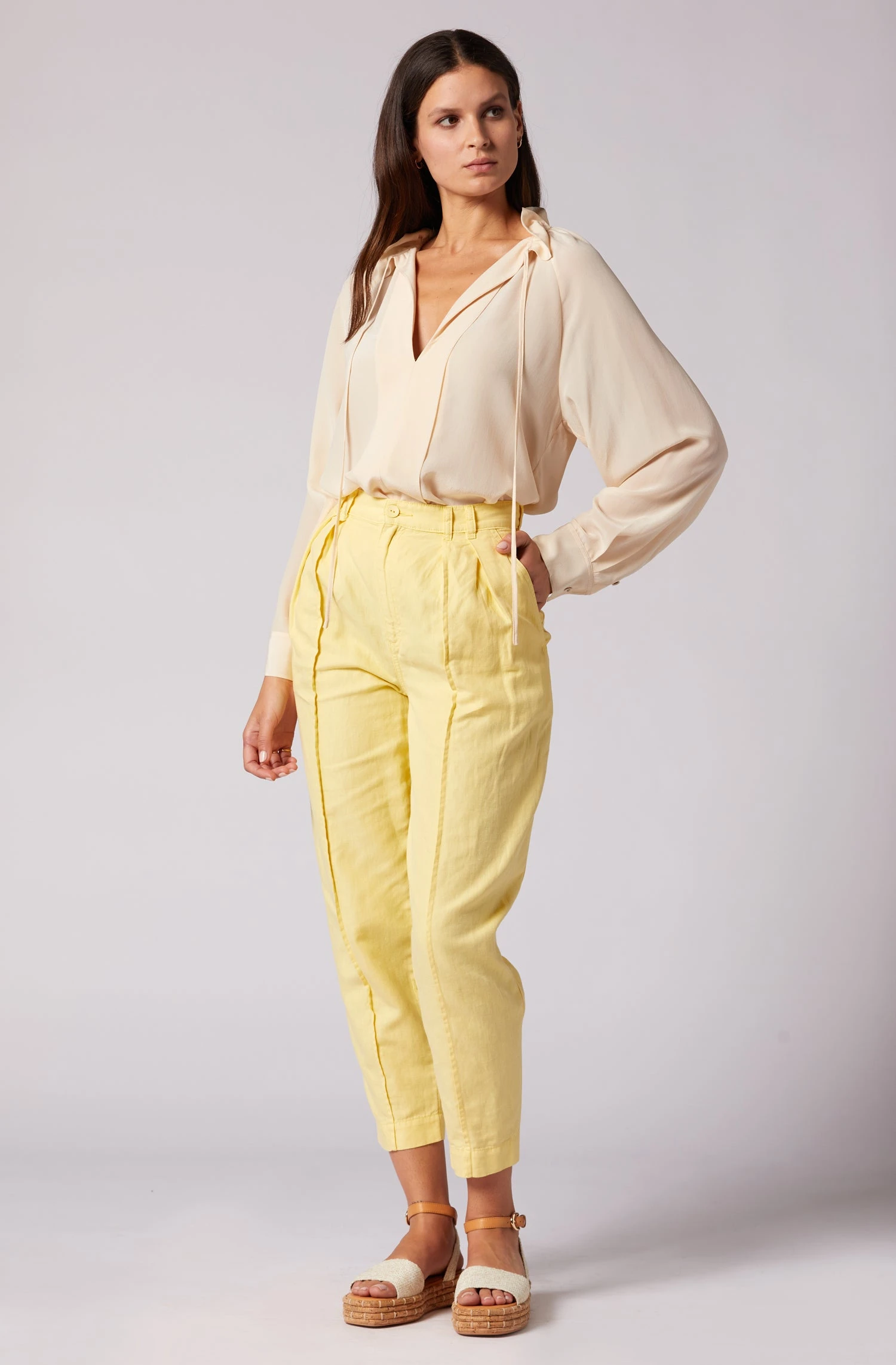 Joie Daisy Long Sleeve Silk Top - Image 2