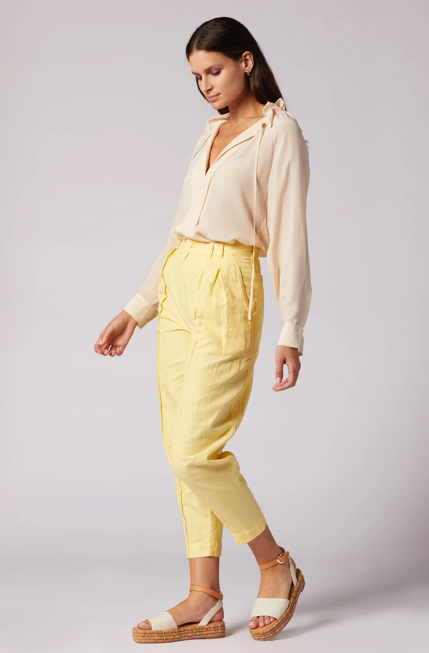 Joie Daisy Long Sleeve Silk Top - Image 6