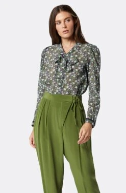 Joie Eldridge Tie Neck Cotton Top