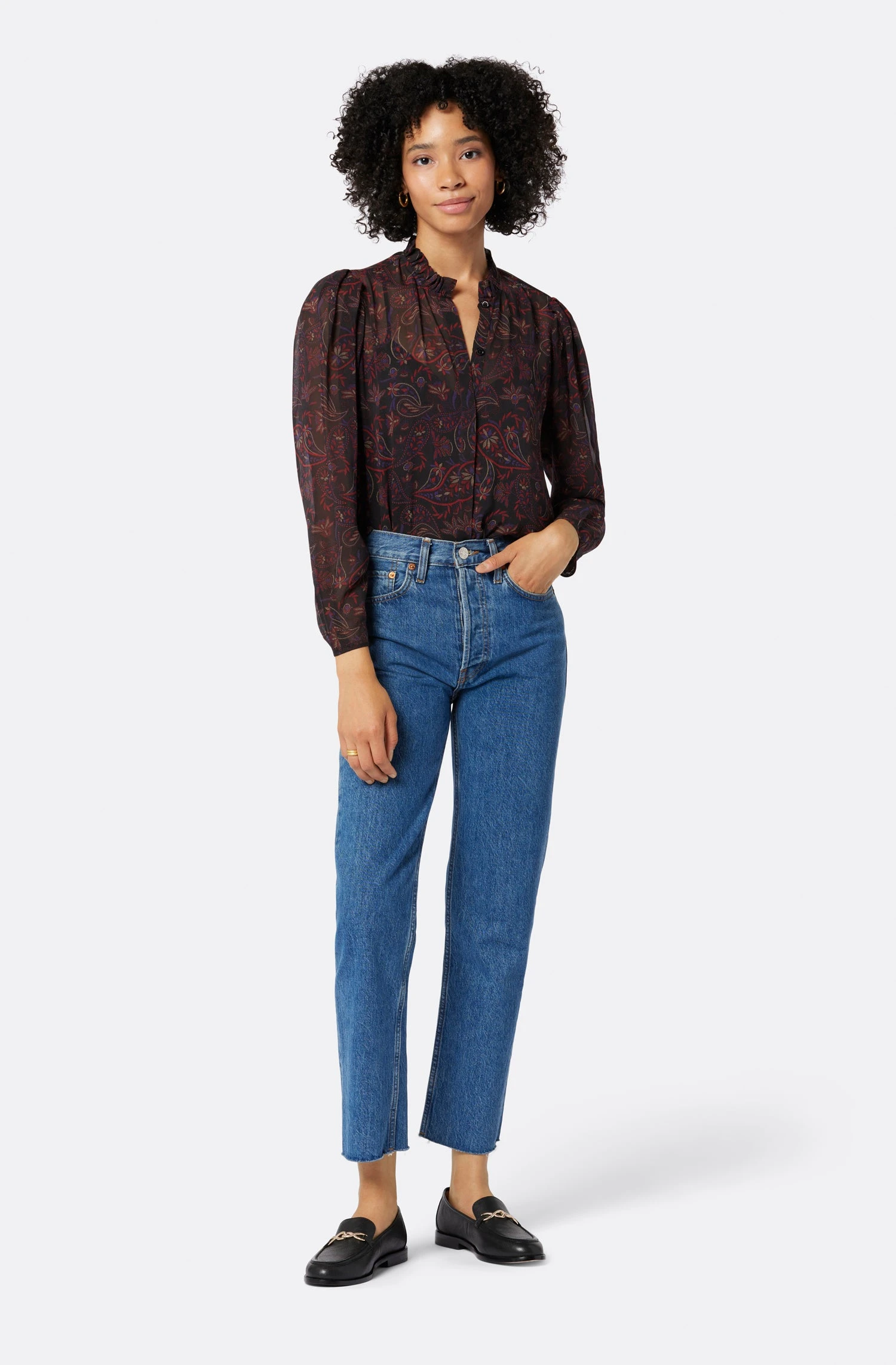Joie Delancey Long Sleeve Silk Top - Image 5