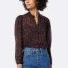 Joie Delancey Long Sleeve Silk Top