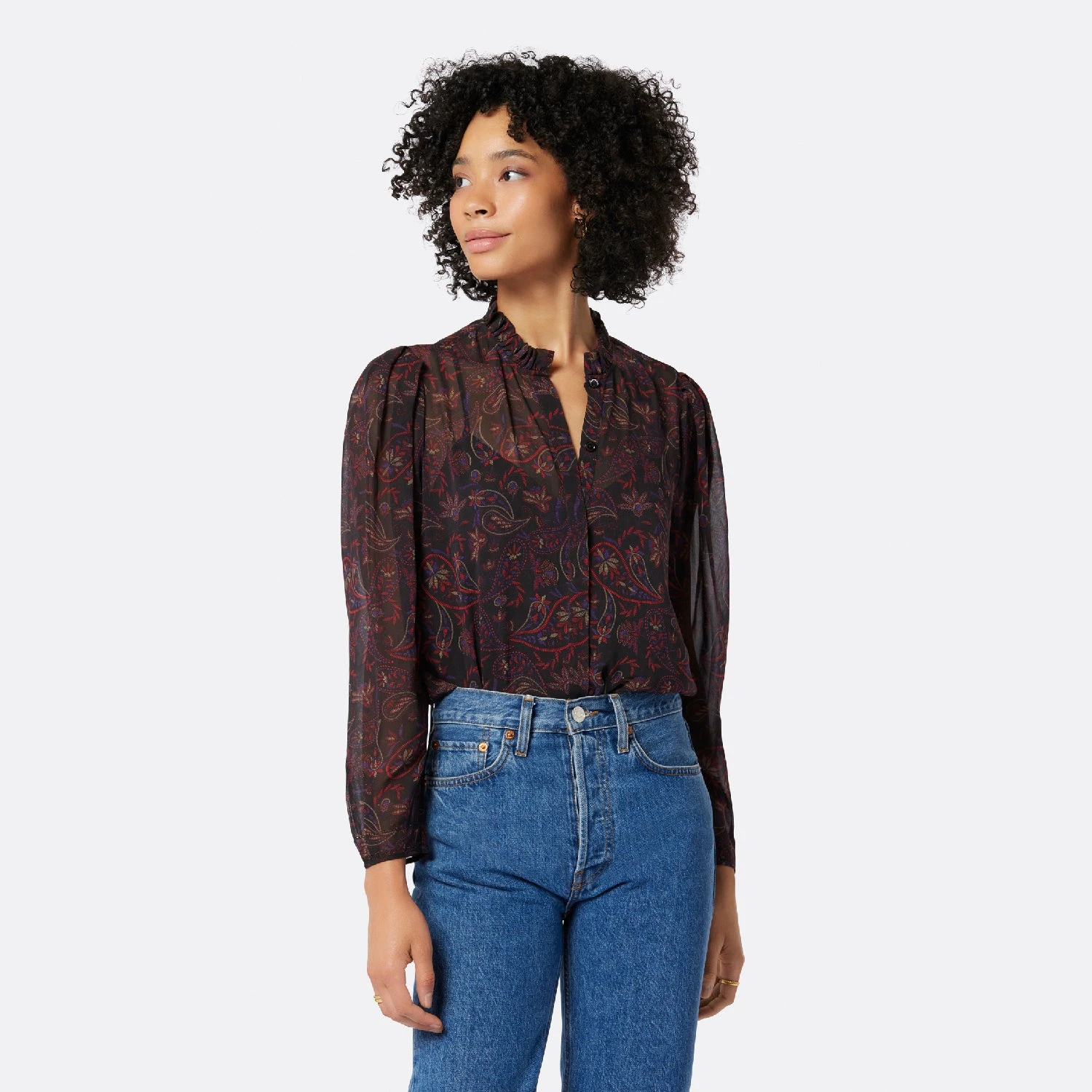 Joie Delancey Long Sleeve Silk Top - Image 6