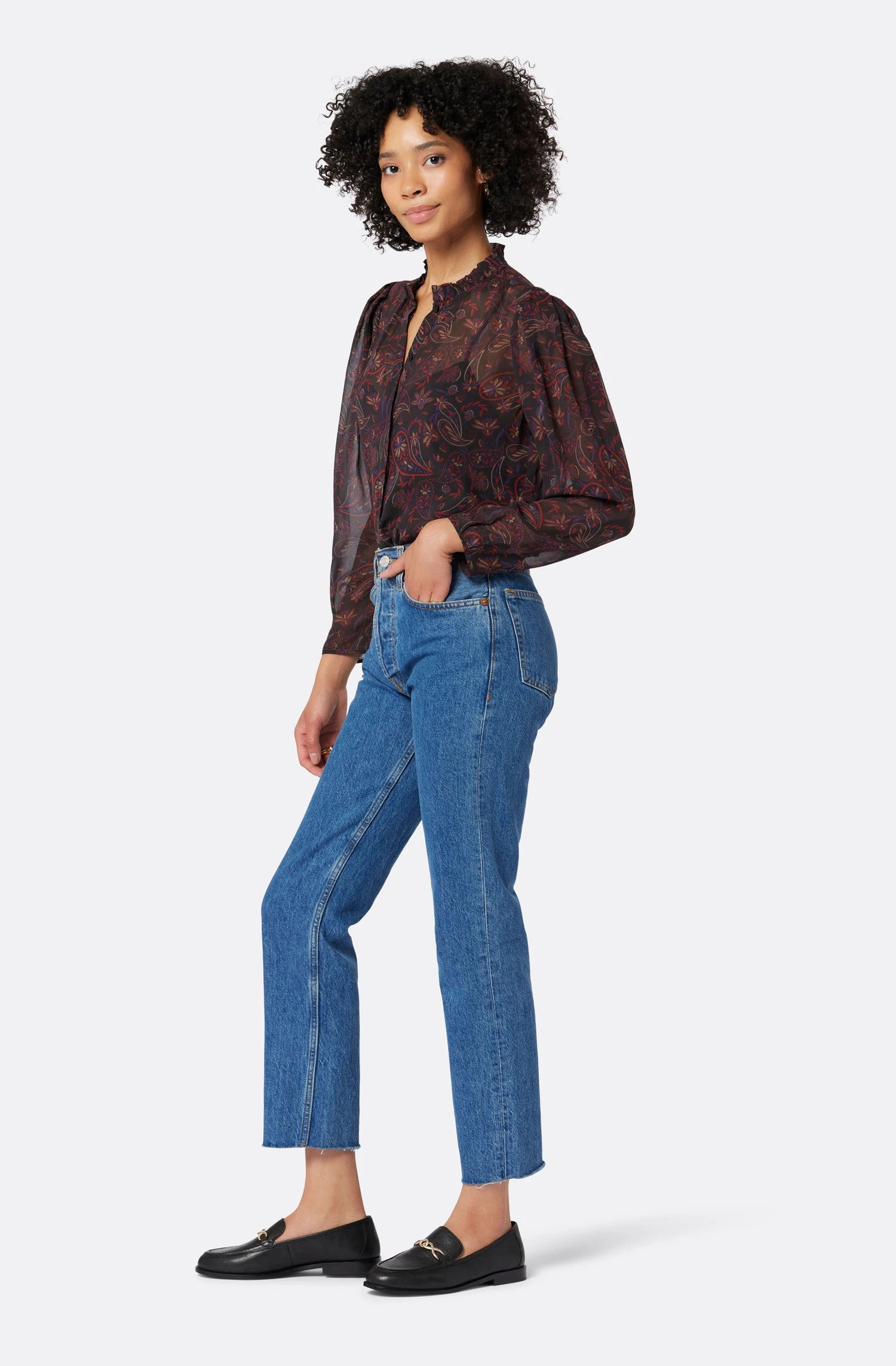 Joie Delancey Long Sleeve Silk Top - Image 4