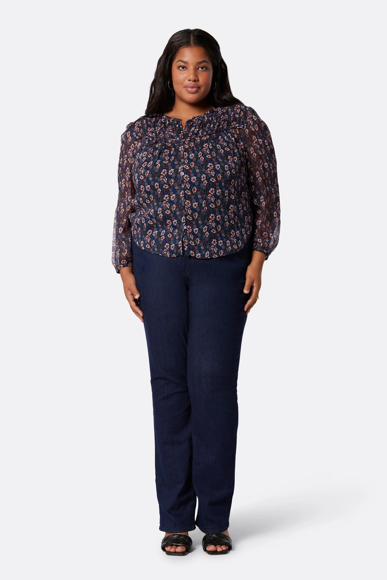 Joie Fanning Long Sleeve Silk Top - Image 9