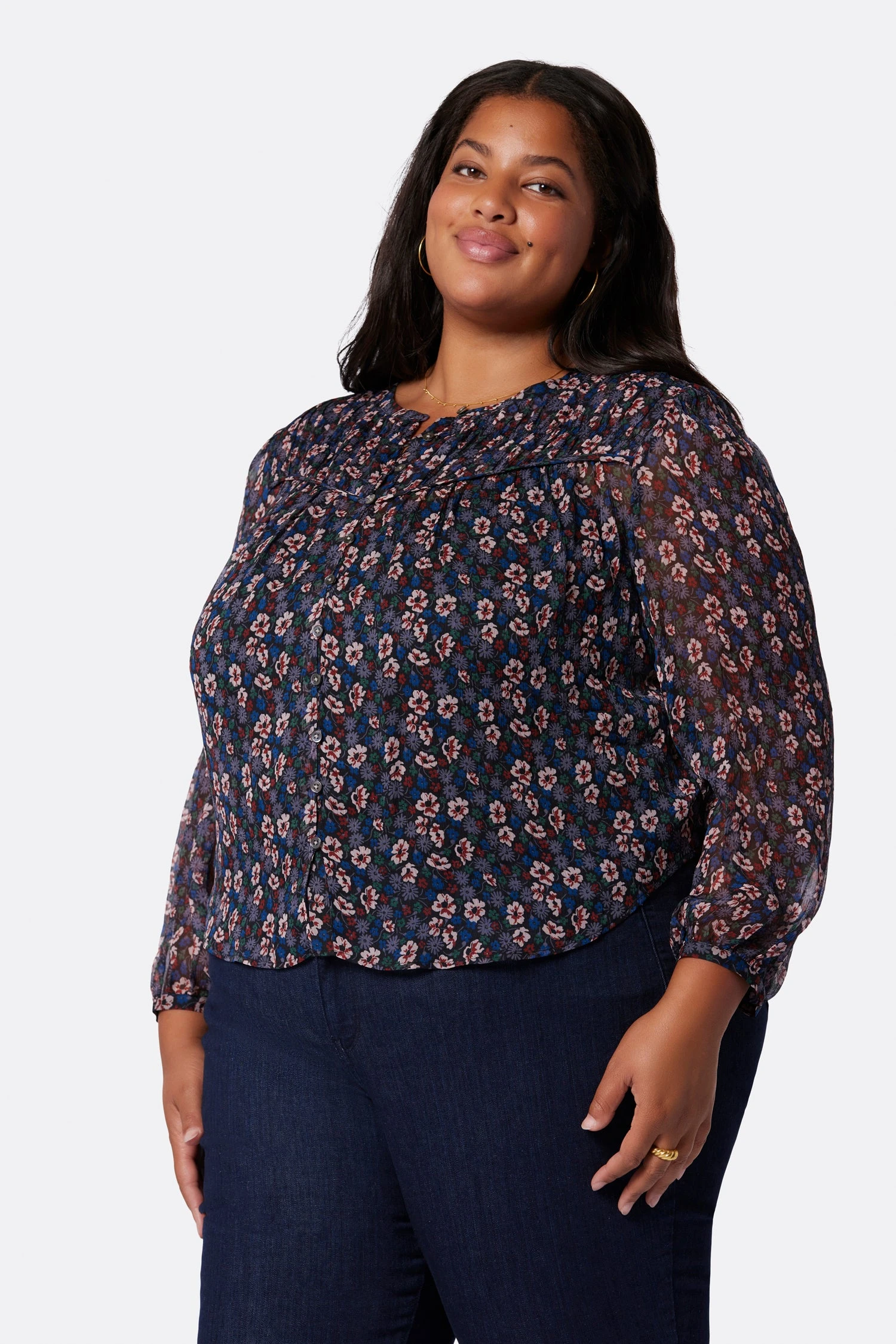 Joie Fanning Long Sleeve Silk Top - Image 13