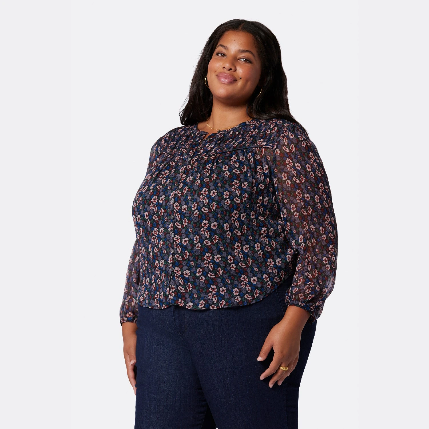 Joie Fanning Long Sleeve Silk Top - Image 8