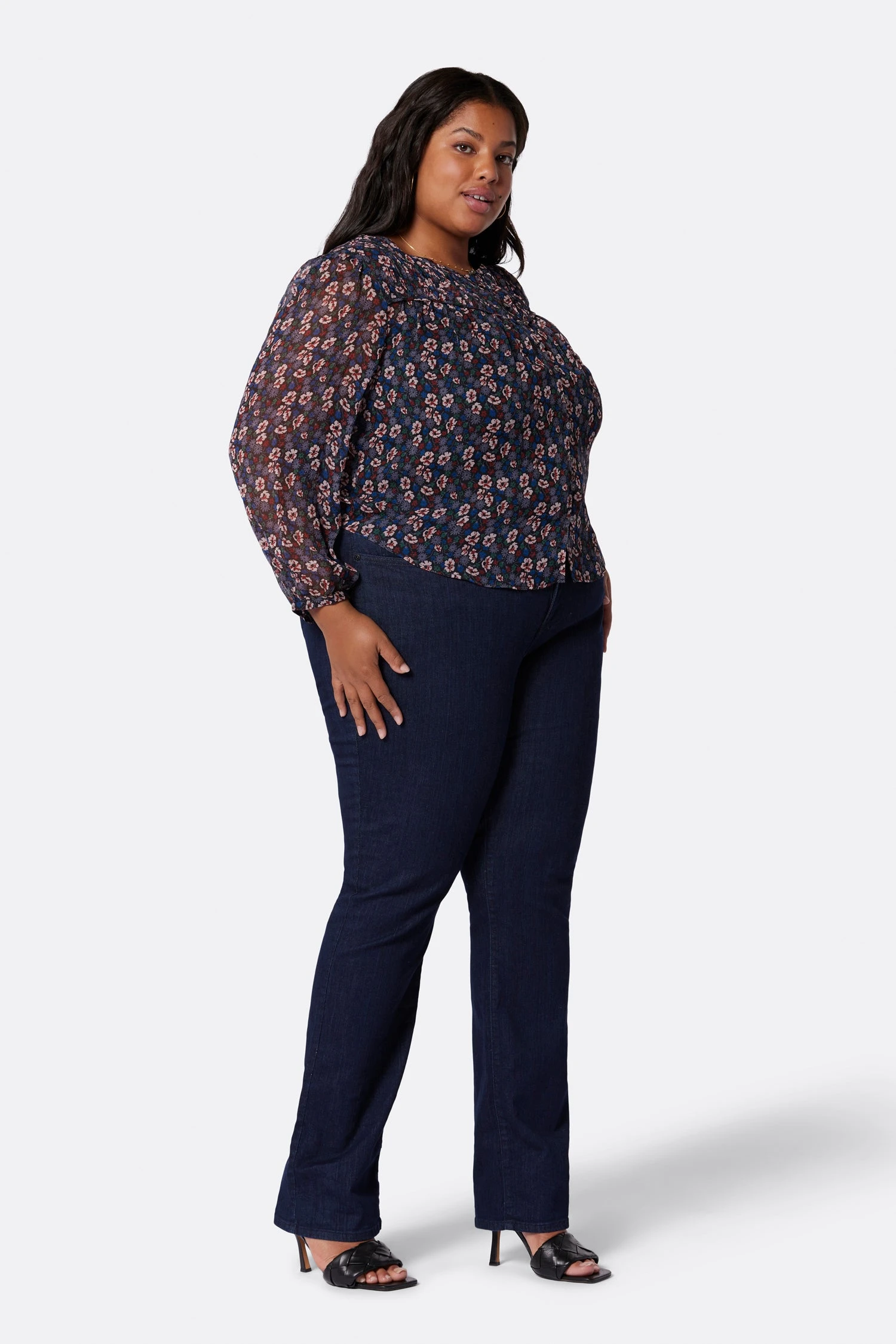 Joie Fanning Long Sleeve Silk Top - Image 10