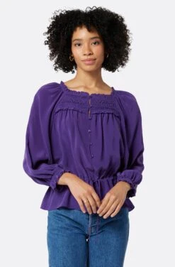 Joie Asseline Long Sleeve Silk Top
